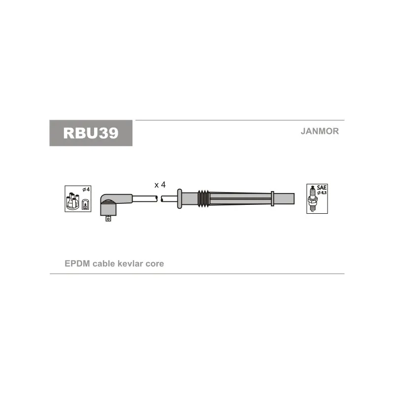 Kit de câbles d'allumage JANMOR RBU39