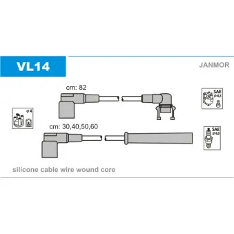 Kit de câbles d'allumage JANMOR VL14