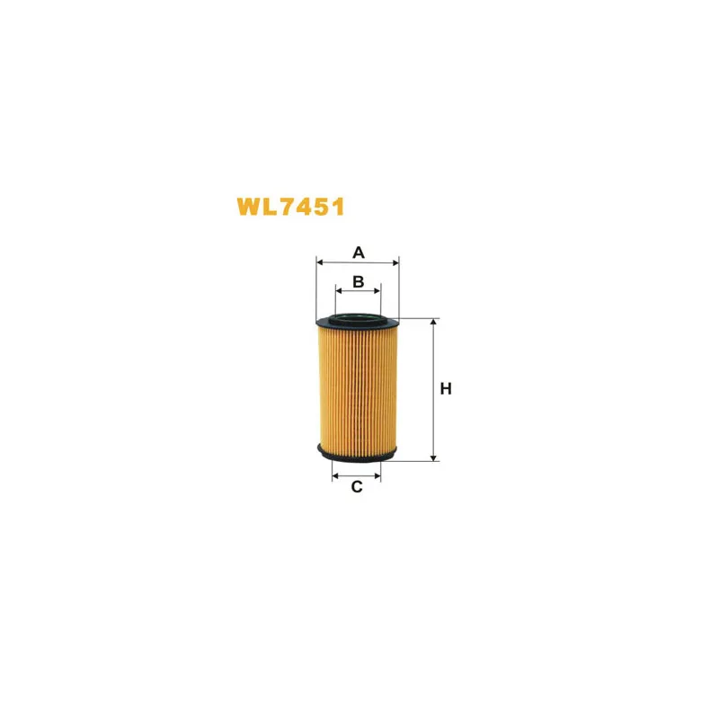 Filtre à huile WIX FILTERS WL7451