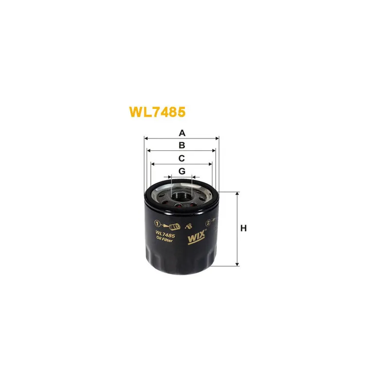 Filtre à huile WIX FILTERS WL7485