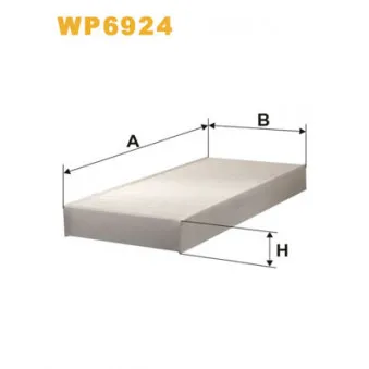 Filtre, air de l'habitacle WIX FILTERS WP6924