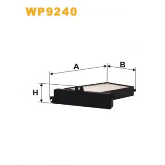 Filtre, air de l'habitacle WIX FILTERS WP9240