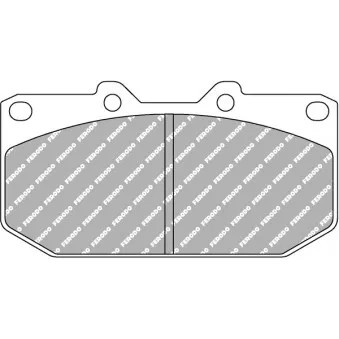Jeu de 4 plaquettes de frein avant FERODO RACING FCP986Z
