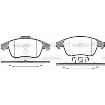 Jeu de 4 plaquettes de frein avant WOKING P12503.10