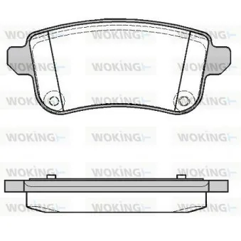Jeu de 4 plaquettes de frein arrière WOKING P12873.10