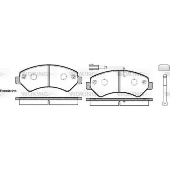 Jeu de 4 plaquettes de frein avant WOKING P13753.01