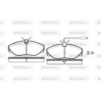 Jeu de 4 plaquettes de frein avant WOKING P5863.02
