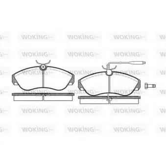 Jeu de 4 plaquettes de frein avant WOKING P5873.02