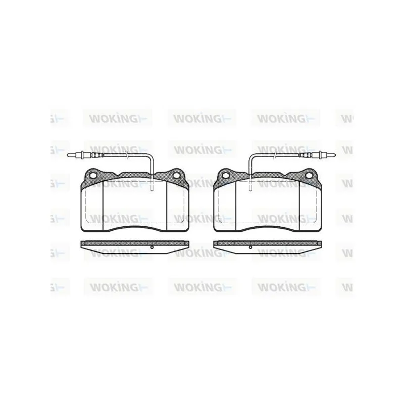 Jeu de 4 plaquettes de frein avant WOKING P7663.14