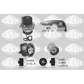Pompe à eau + kit de courroie de distribution SASIC 3906009