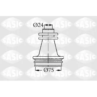 Soufflets de cardan avant SASIC 4003416