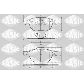 Jeu de 4 plaquettes de frein avant SASIC 6216001