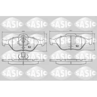 Jeu de 4 plaquettes de frein avant SASIC 6216007