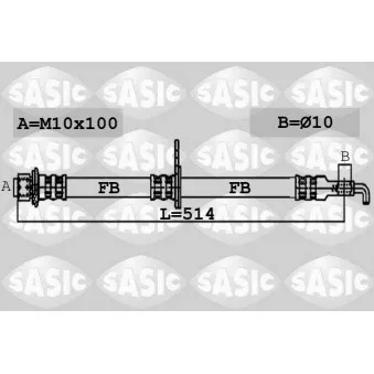 Flexible de frein avant gauche SASIC 6600019