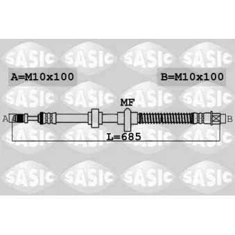 Flexible de frein arrière gauche SASIC 6600056