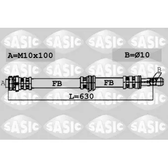 Flexible de frein avant gauche SASIC 6600058