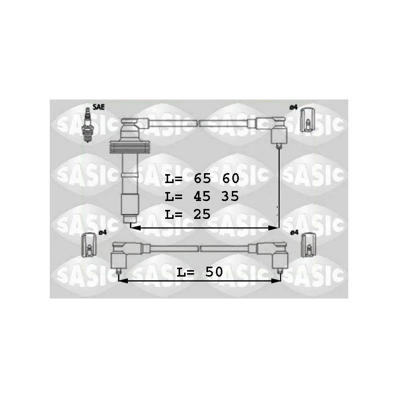 Kit de câbles d'allumage SASIC 9286035