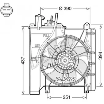 Ventilateur, refroidissement du moteur DENSO