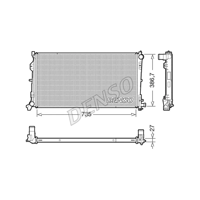 Radiateur, refroidissement du moteur DENSO DRM06040