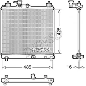 Radiateur, refroidissement du moteur DENSO DRM47042