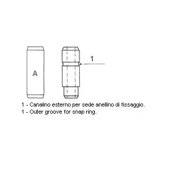 Guide de soupape METELLI 01-1951