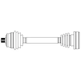 Arbre de transmission avant droit METELLI 17-0182