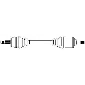 Arbre de transmission avant gauche METELLI 17-0338