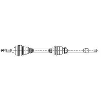 Arbre de transmission avant droit METELLI 17-0824