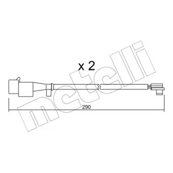 Contact d'avertissement, usure des plaquettes de frein METELLI SU.260K