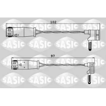 Contact d'avertissement, usure des plaquettes de frein SASIC 6236033