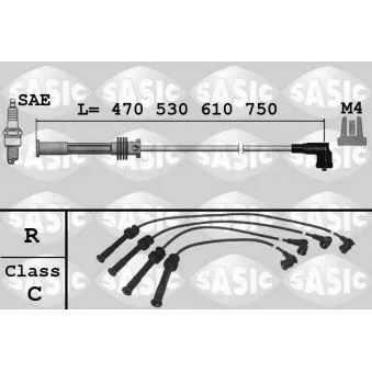 Kit de câbles d'allumage SASIC 9284013