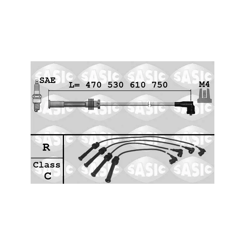 Kit de câbles d'allumage SASIC 9284013