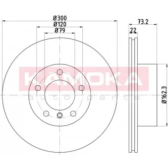 Jeu de 2 disques de frein avant KAMOKA 103240