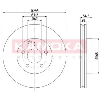 Jeu de 2 disques de frein avant KAMOKA 103278