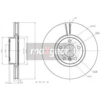 Jeu de 2 disques de frein avant MAXGEAR 19-2005