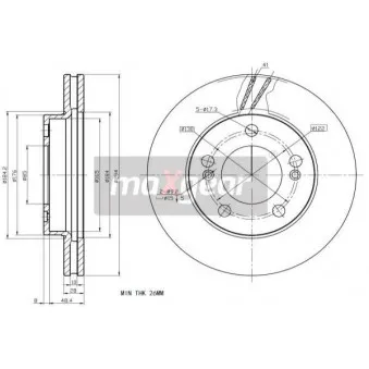 Jeu de 2 disques de frein avant MAXGEAR 19-2270