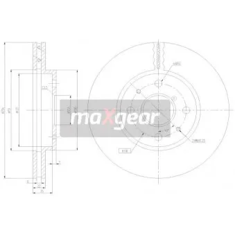 Jeu de 2 disques de frein avant MAXGEAR