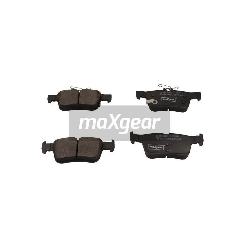 Jeu de 4 plaquettes de frein arrière MAXGEAR 19-3382