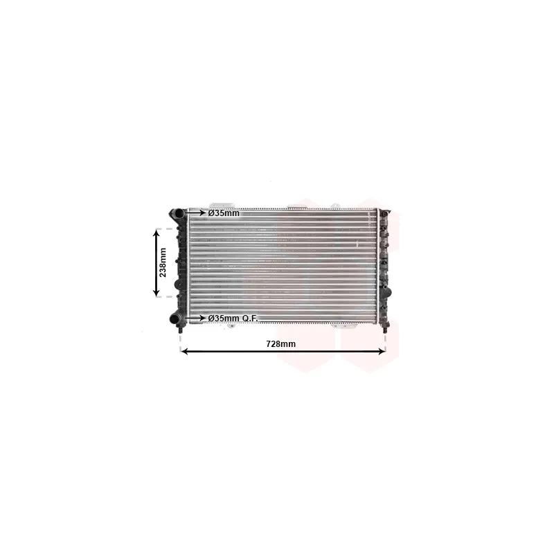 Radiateur, refroidissement du moteur VAN WEZEL 01002079