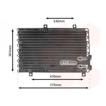 Condenseur, climatisation VAN WEZEL 01005063