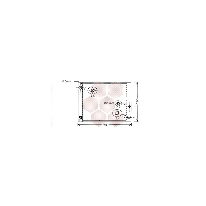 Radiateur, refroidissement du moteur VAN WEZEL 02002183