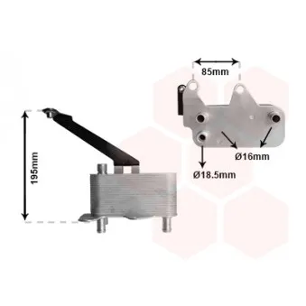 Radiateur d'huile de boîte automatique VAN WEZEL 02013700