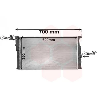 Radiateur, refroidissement du moteur VAN WEZEL 06002455