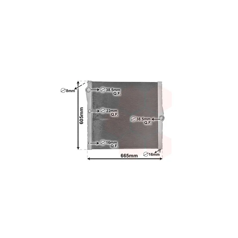 Radiateur, refroidissement du moteur VAN WEZEL 06012708