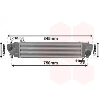 Intercooler, échangeur VAN WEZEL 06014702