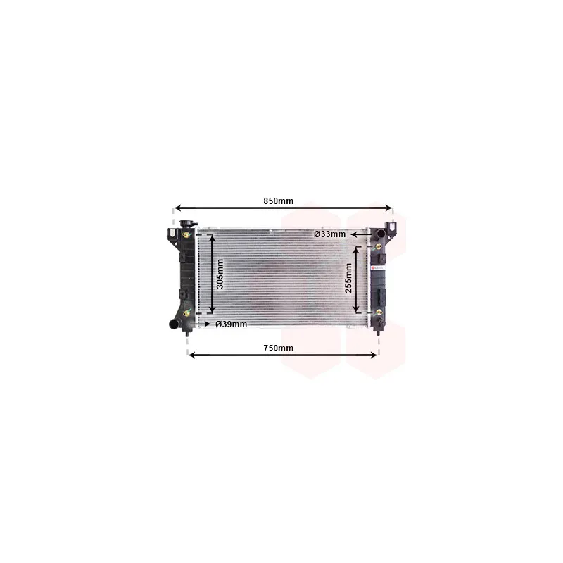 Radiateur, refroidissement du moteur VAN WEZEL 07002029