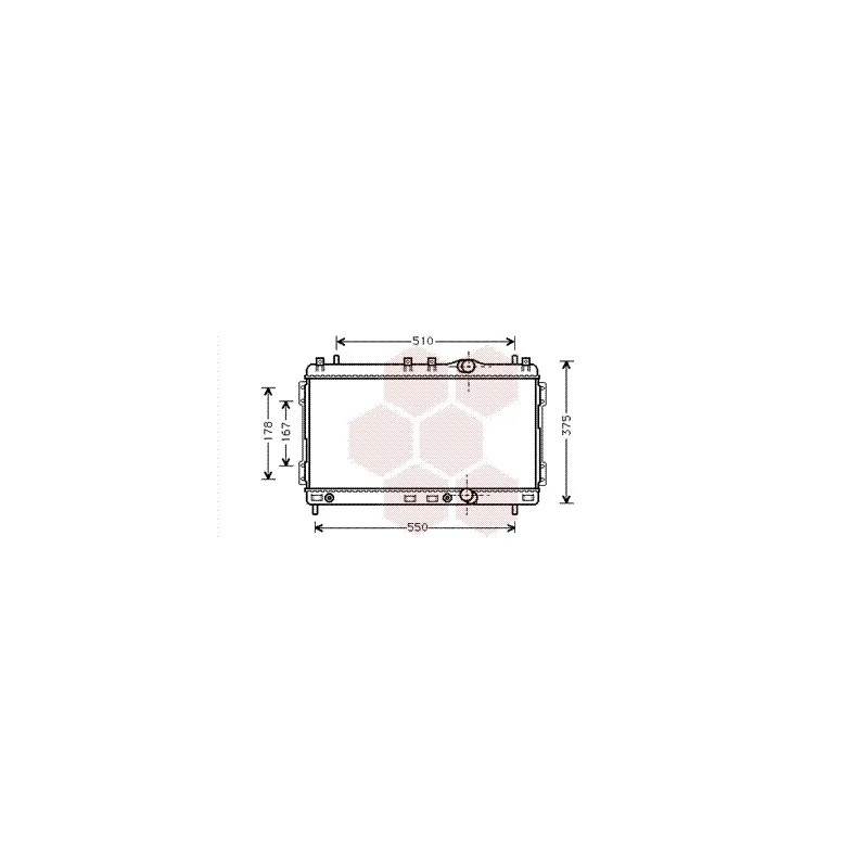 Radiateur, refroidissement du moteur VAN WEZEL 07002055