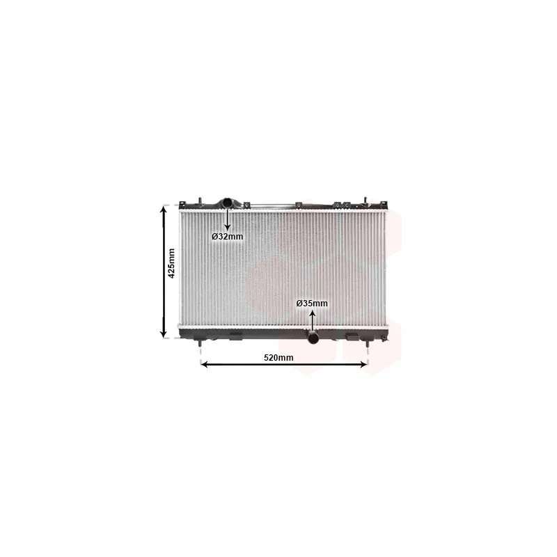 Radiateur, refroidissement du moteur VAN WEZEL 07002101