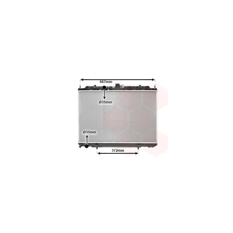 Radiateur, refroidissement du moteur VAN WEZEL 13002238