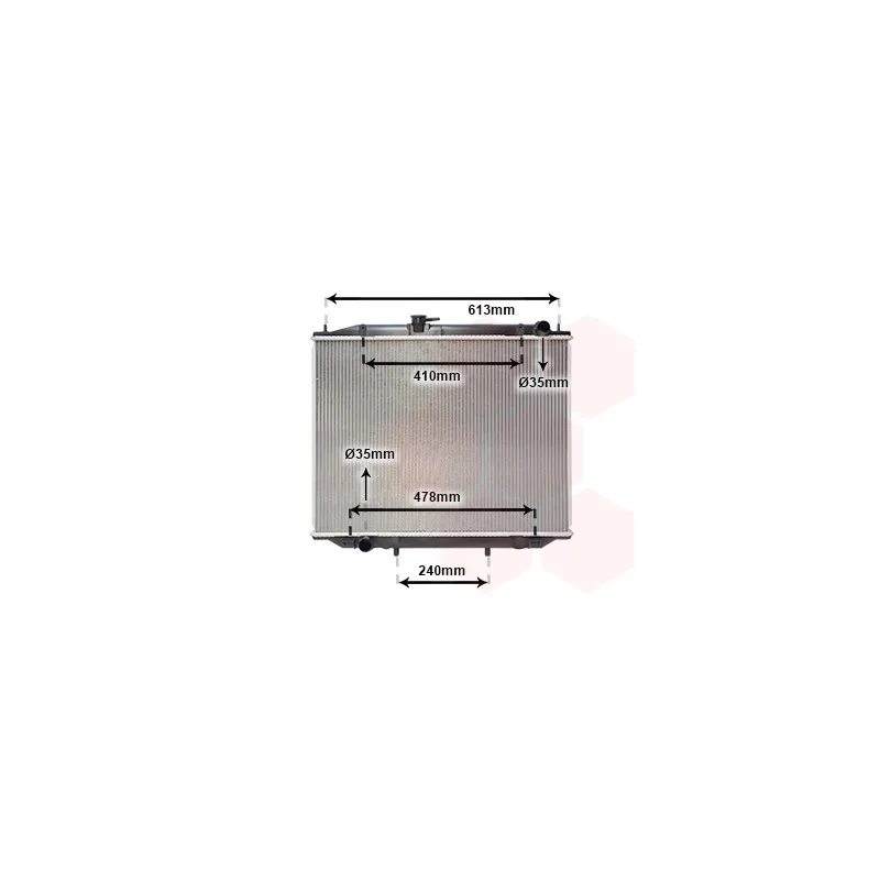 Radiateur, refroidissement du moteur VAN WEZEL 13002300